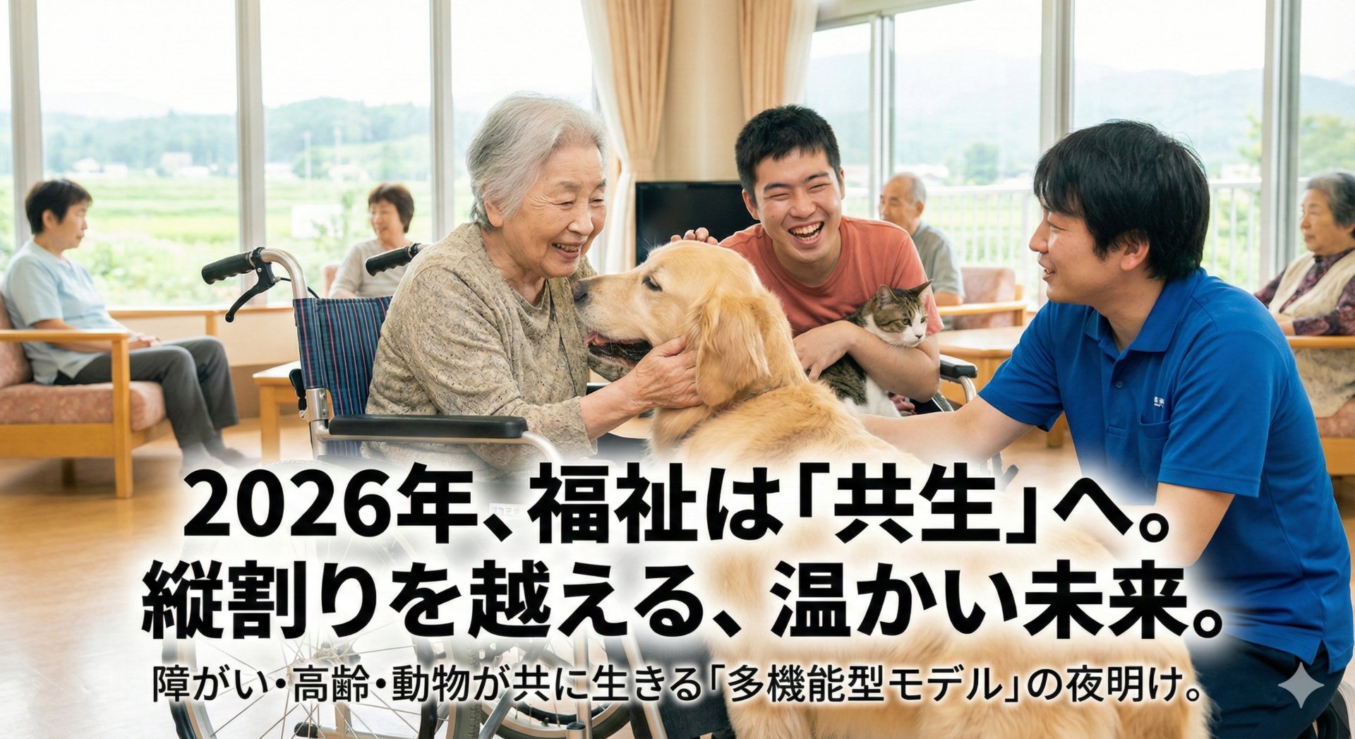 【2026年最新】「共生型サービス」の規制緩和が加速！縦割りを越える経営へ